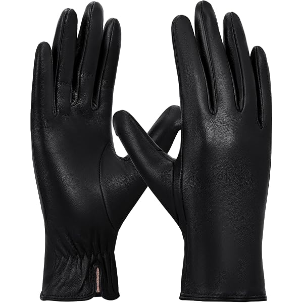 【カシミヤ】WASHABLE LEATHER GLOVES [BUSINESS] GSG Chrome-free Leather Gloves for Women Winter Warm Cashmere